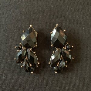 Black stone earrings